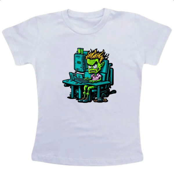 Camiseta Infanto Juvenil Programador Escravo Zumbi