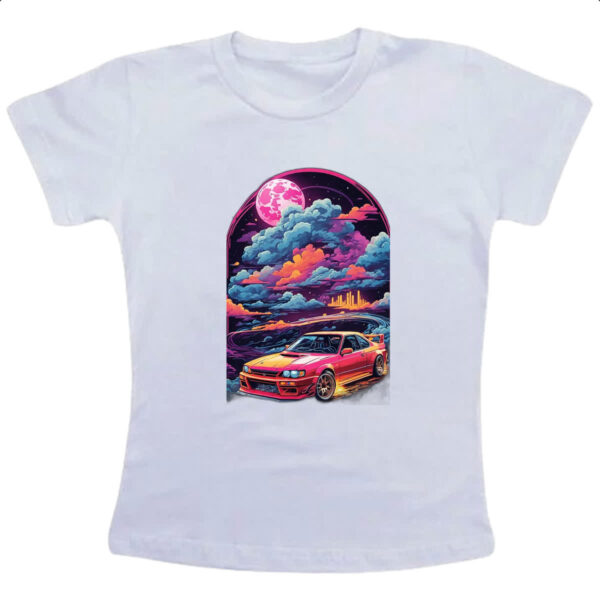 Camiseta Infanto Juvenil Racing Car Neon Art vibrant