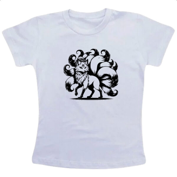 Camiseta Infanto Juvenil Raposa nove caudas mitologia japao