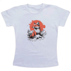 Camiseta Infanto Juvenil Raposa vintage estilo japones
