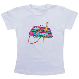 Camiseta Infanto Juvenil Rebobinador fita K7 raiz