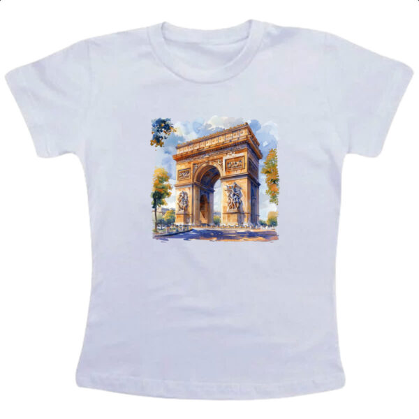 Camiseta Infanto Juvenil Arco do triunfo watercolor
