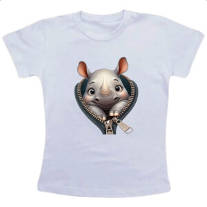 Camiseta Infanto Juvenil Rinoceronte no ziper