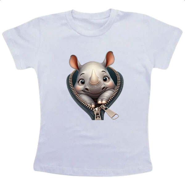 Camiseta Infanto Juvenil Rinoceronte no ziper
