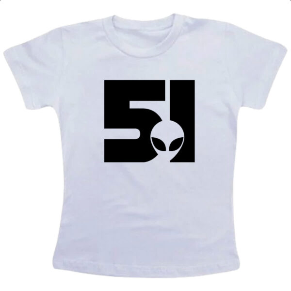 Camiseta Infanto Juvenil Area 51 Logo ET