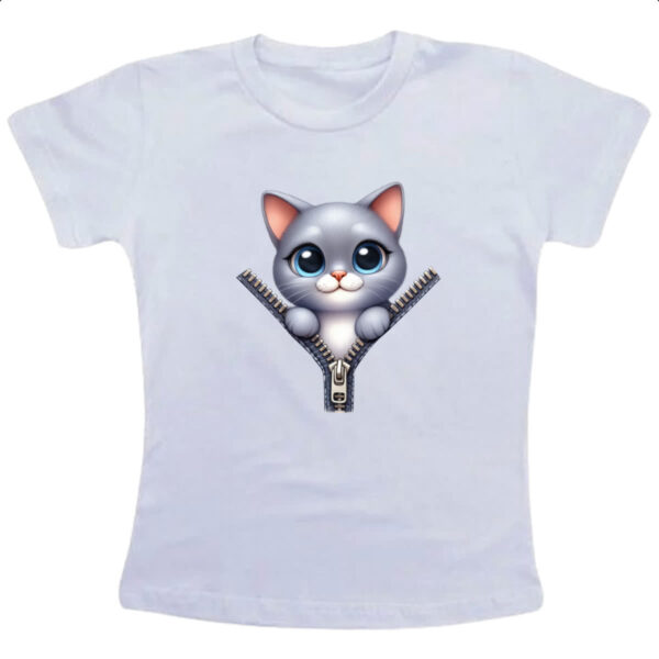 Camiseta Infanto Juvenil Russian Blue no ziper