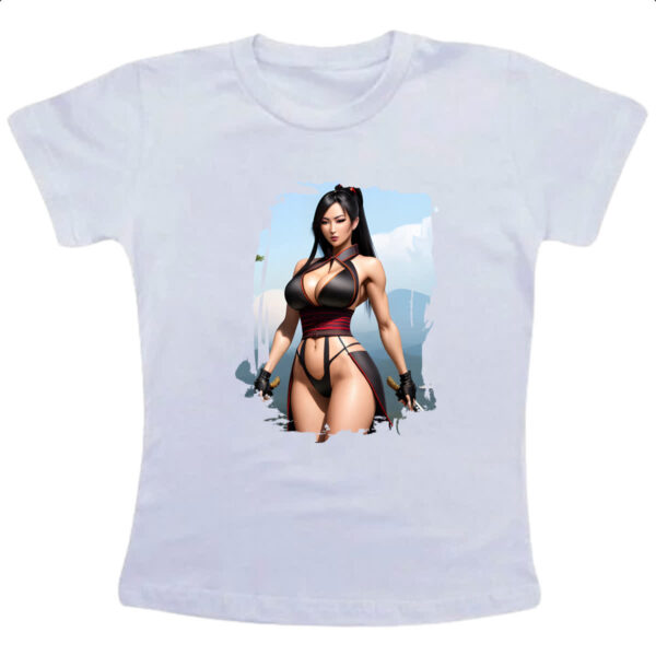 Camiseta Infanto Juvenil Samurai girl on sky