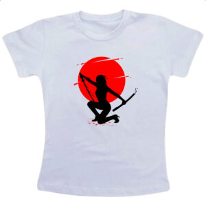 Camiseta Infanto Juvenil Samurai girl silhueta