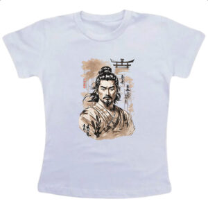 Camiseta Infanto Juvenil Samurai japan art grafite