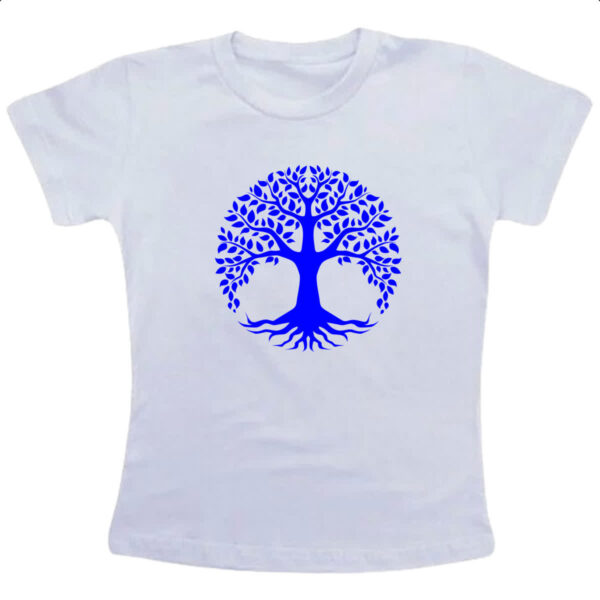 Camiseta Infanto Juvenil Arvore da vida azul