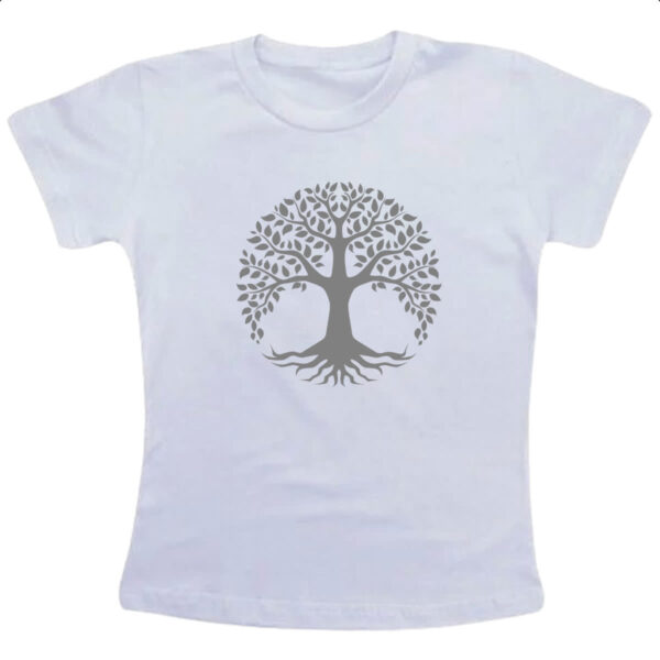 Camiseta Infanto Juvenil Arvore da vida cinza