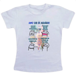 Camiseta Infanto Juvenil Signo Amo ser de Aquario