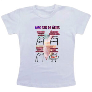 Camiseta Infanto Juvenil Signo Amo ser de Aries