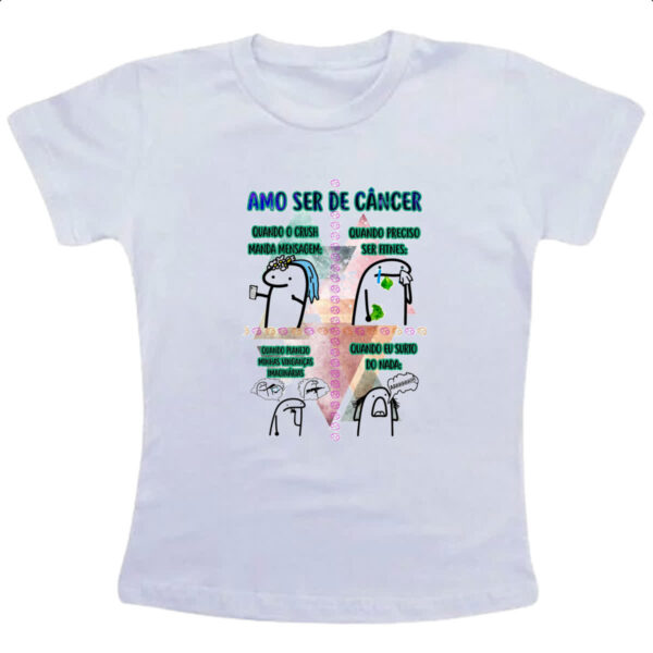 Camiseta Infanto Juvenil Signo Amo ser de Cancer