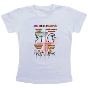 Camiseta Infanto Juvenil Signo Amo ser de Escorpiao