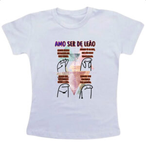 Camiseta Infanto Juvenil Signo Amo ser de Leao