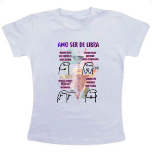 Camiseta Infanto Juvenil Signo Amo ser de Libra