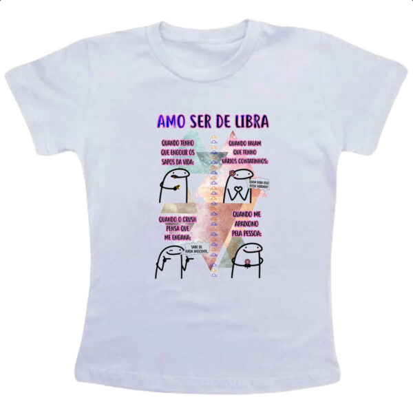 Camiseta Infanto Juvenil Signo Amo ser de Libra