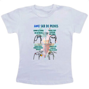 Camiseta Infanto Juvenil Signo Amo ser de Peixes