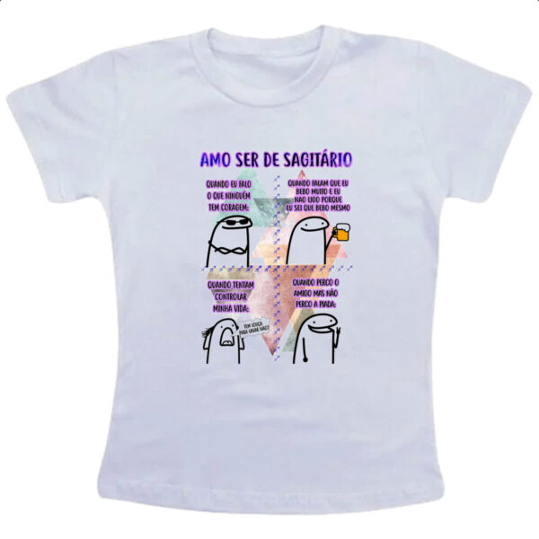 Camiseta Infanto Juvenil Signo Amo ser de Sagitario