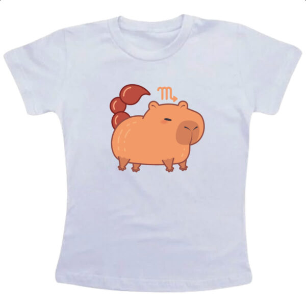 Camiseta Infanto Juvenil Signo Capivara Escorpiao