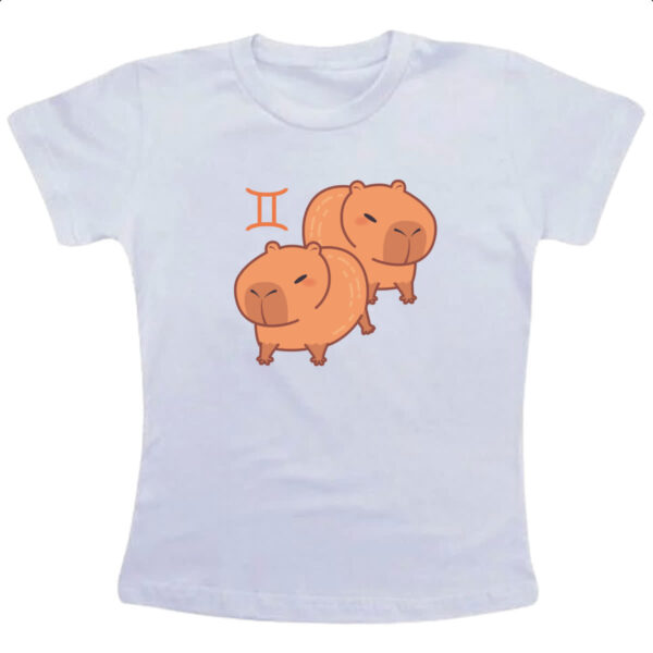 Camiseta Infanto Juvenil Signo Capivara Gemeos