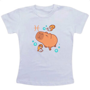 Camiseta Infanto Juvenil Signo Capivara Peixes
