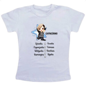 Camiseta Infanto Juvenil Signo Cute Capricornio