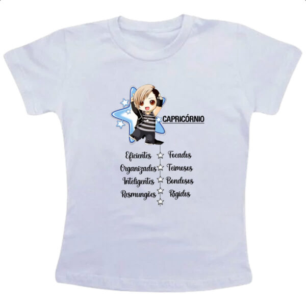 Camiseta Infanto Juvenil Signo Cute Capricornio