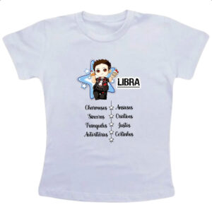 Camiseta Infanto Juvenil Signo Cute Libra