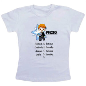 Camiseta Infanto Juvenil Signo Cute Peixes