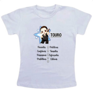 Camiseta Infanto Juvenil Signo Cute Touro