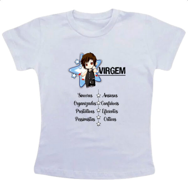 Camiseta Infanto Juvenil Signo Cute Virgem