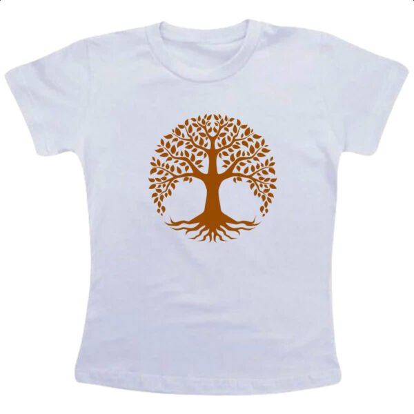 Camiseta Infanto Juvenil Arvore da vida marrom