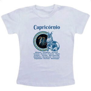 Camiseta Infanto Juvenil Signo de Capricornio adjetivos