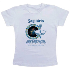 Camiseta Infanto Juvenil Signo de Sagitario adjetivos