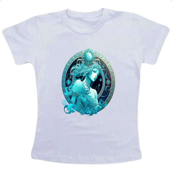 Camiseta Infanto Juvenil Signo de aquario logo de luxo