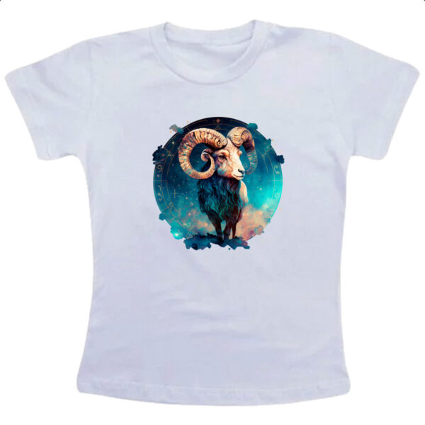 Camiseta Infanto Juvenil Signo de aries logo de luxo