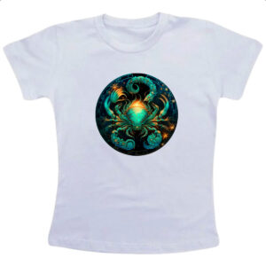 Camiseta Infanto Juvenil Signo de cancer logo de luxo