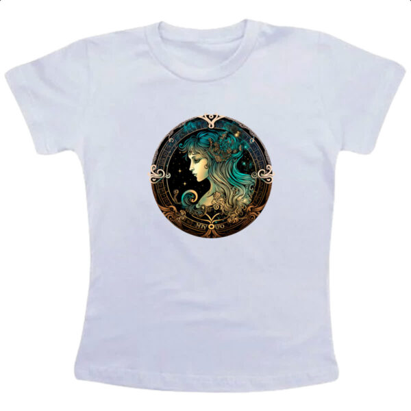Camiseta Infanto Juvenil Signo de virgem logo de luxo