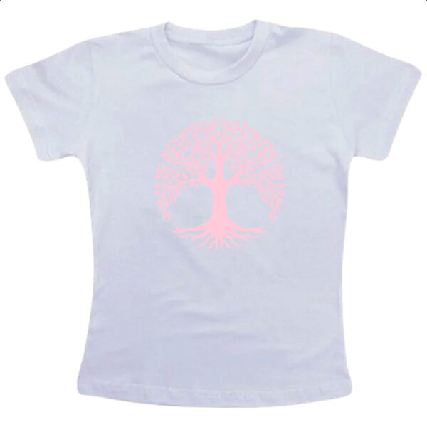 Camiseta Infanto Juvenil Arvore da vida rosa