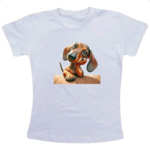 Camiseta Infanto Juvenil Salsichinha pensativo