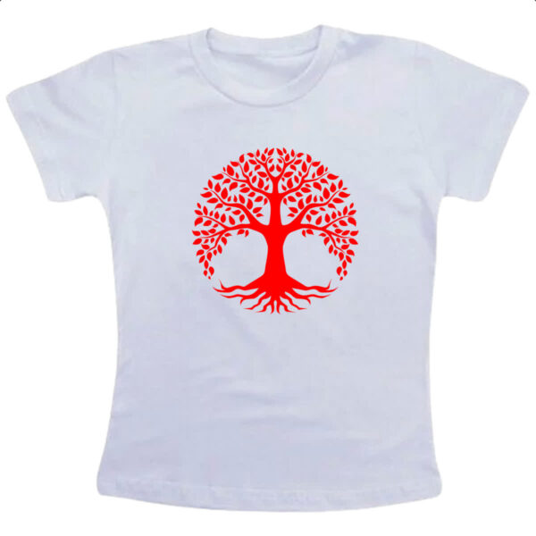 Camiseta Infanto Juvenil Arvore da vida vermelha