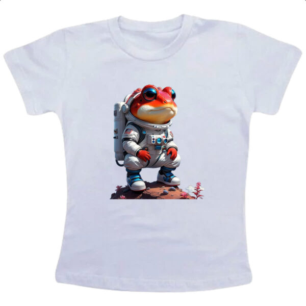 Camiseta Infanto Juvenil Sapo astronauta