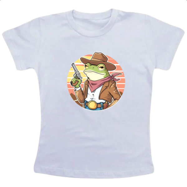 Camiseta Infanto Juvenil Sapo cowboy sunset