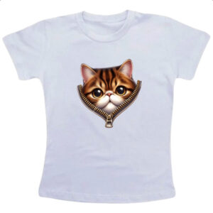 Camiseta Infanto Juvenil Scotish Fold no ziper