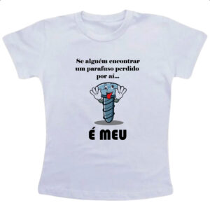 Camiseta Infanto Juvenil Se alguem encontrar um parafuso
