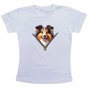 Camiseta Infanto Juvenil Shetland Sheepdog no Ziper