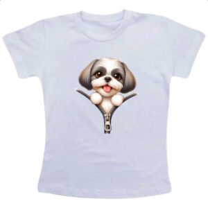 Camiseta Infanto Juvenil Shih Tzu no Ziper