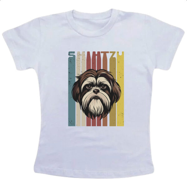 Camiseta Infanto Juvenil Shih-tzu retro vintage